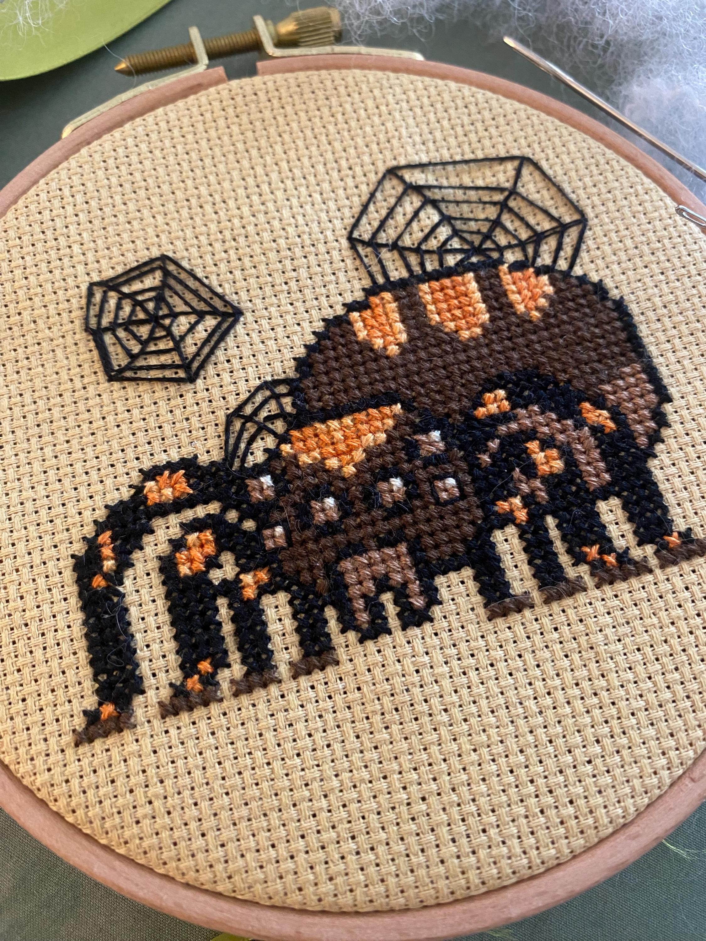 Modèle point de croix araignée pixel art
