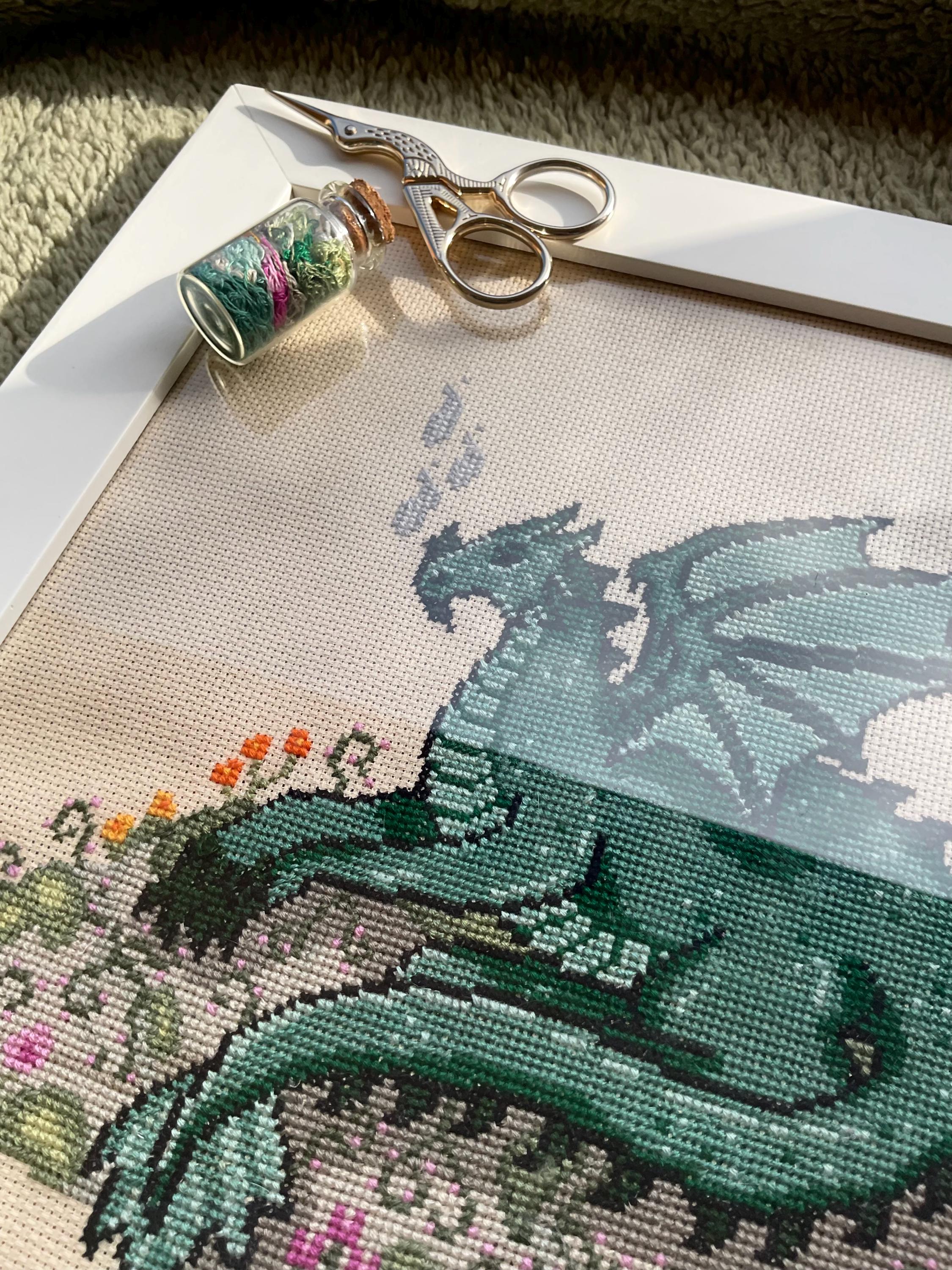 Modèle point de croix dragon