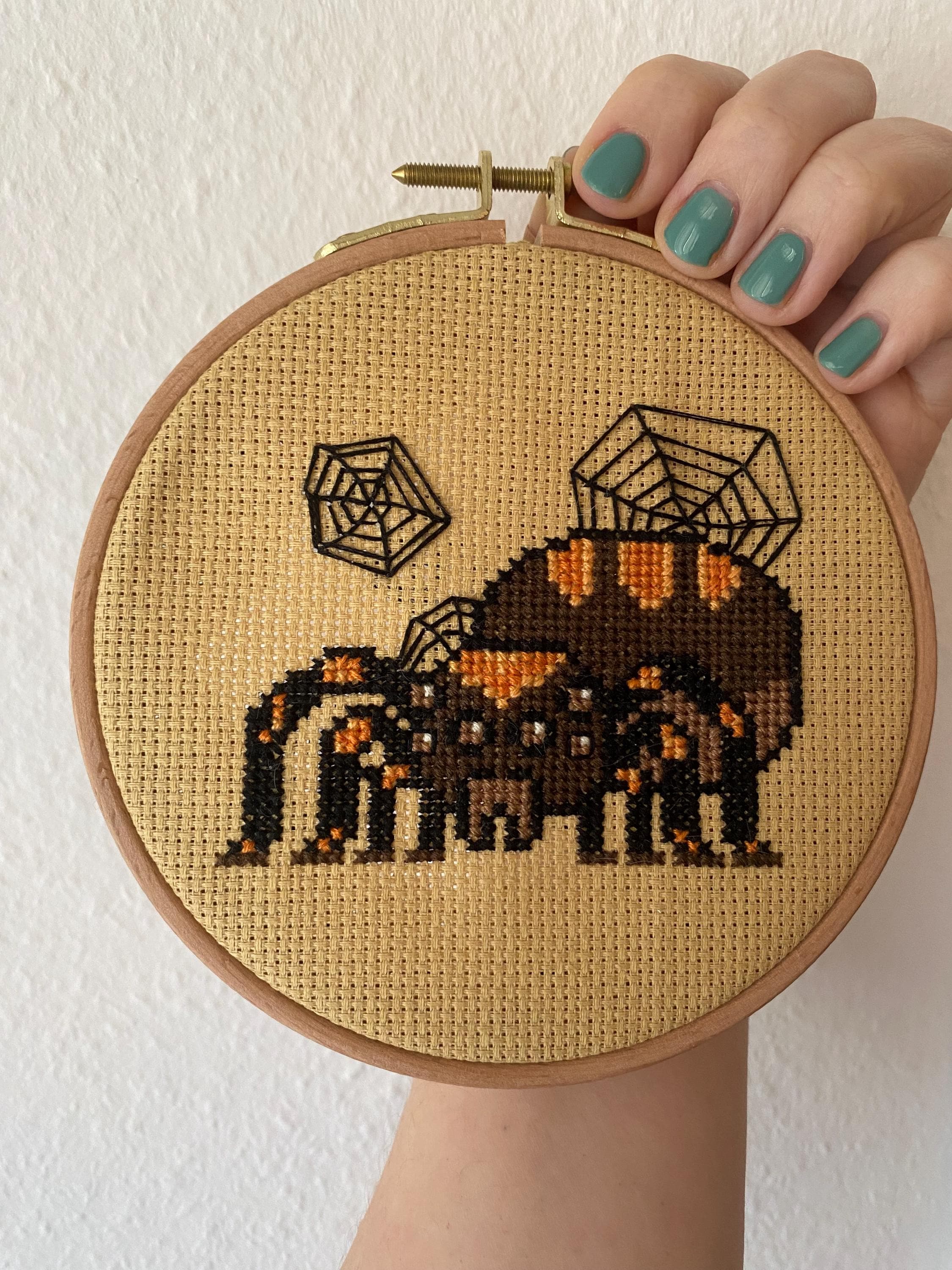 Modèle point de croix araignée pixel art