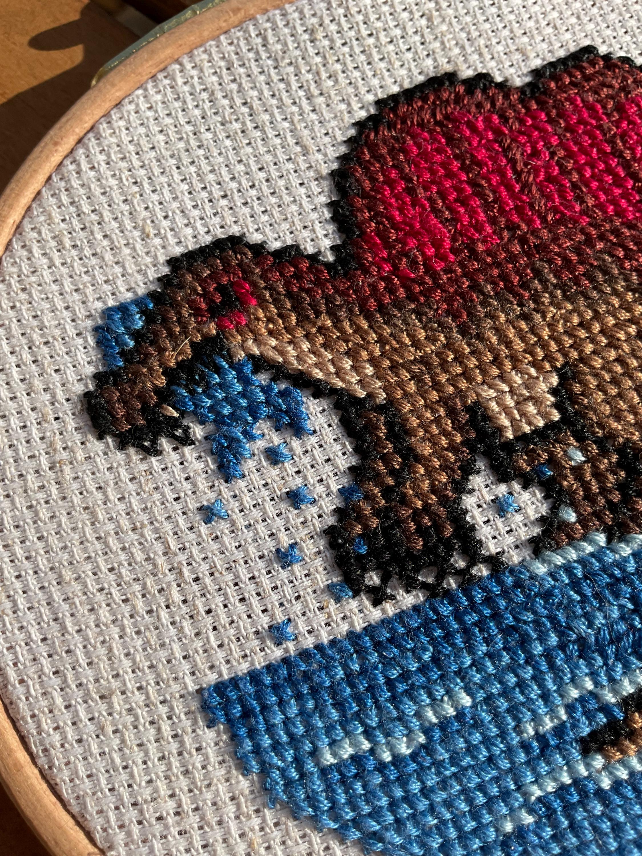Modèle point de croix spinosaure pixel art
