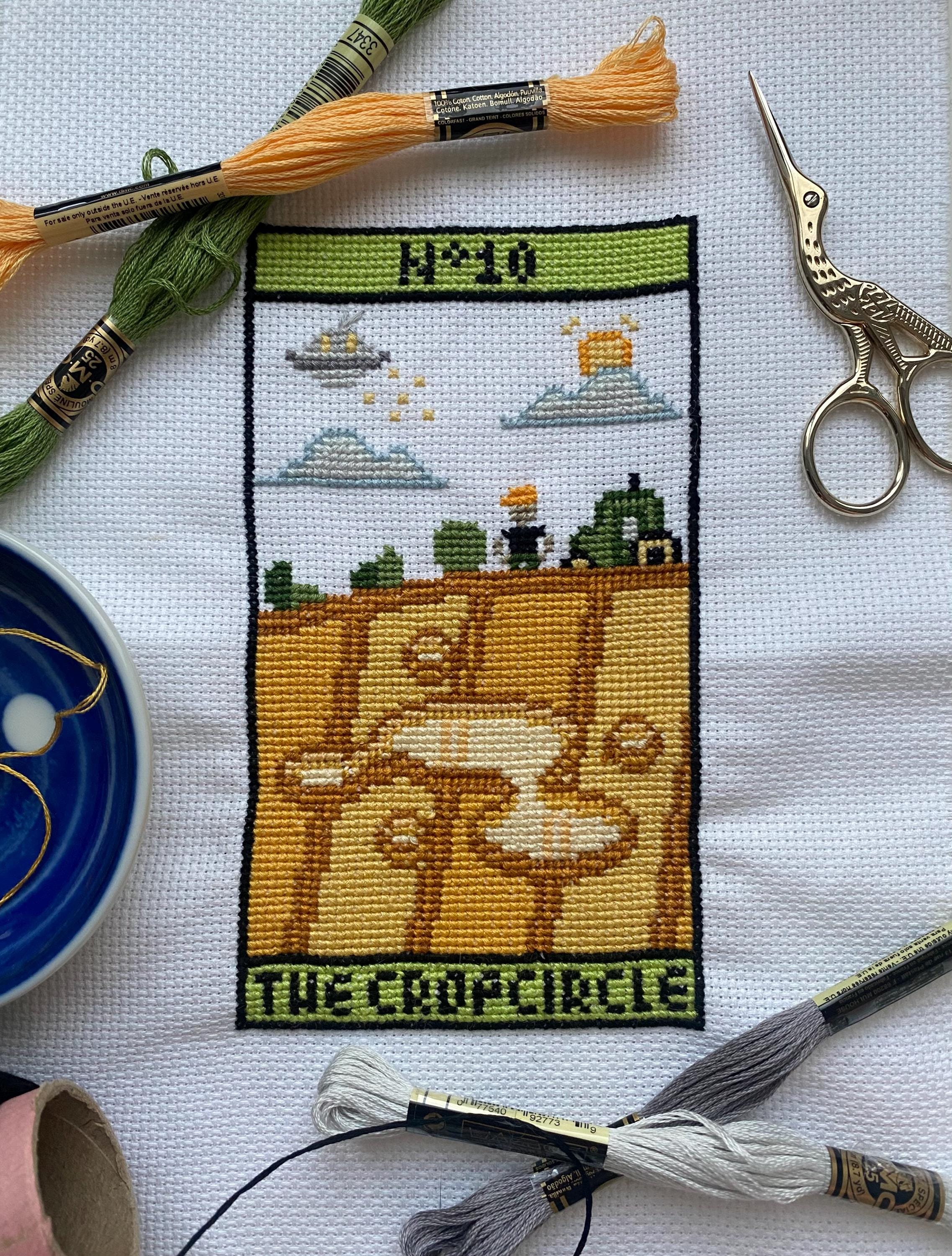 Modèle point de croix crop circle