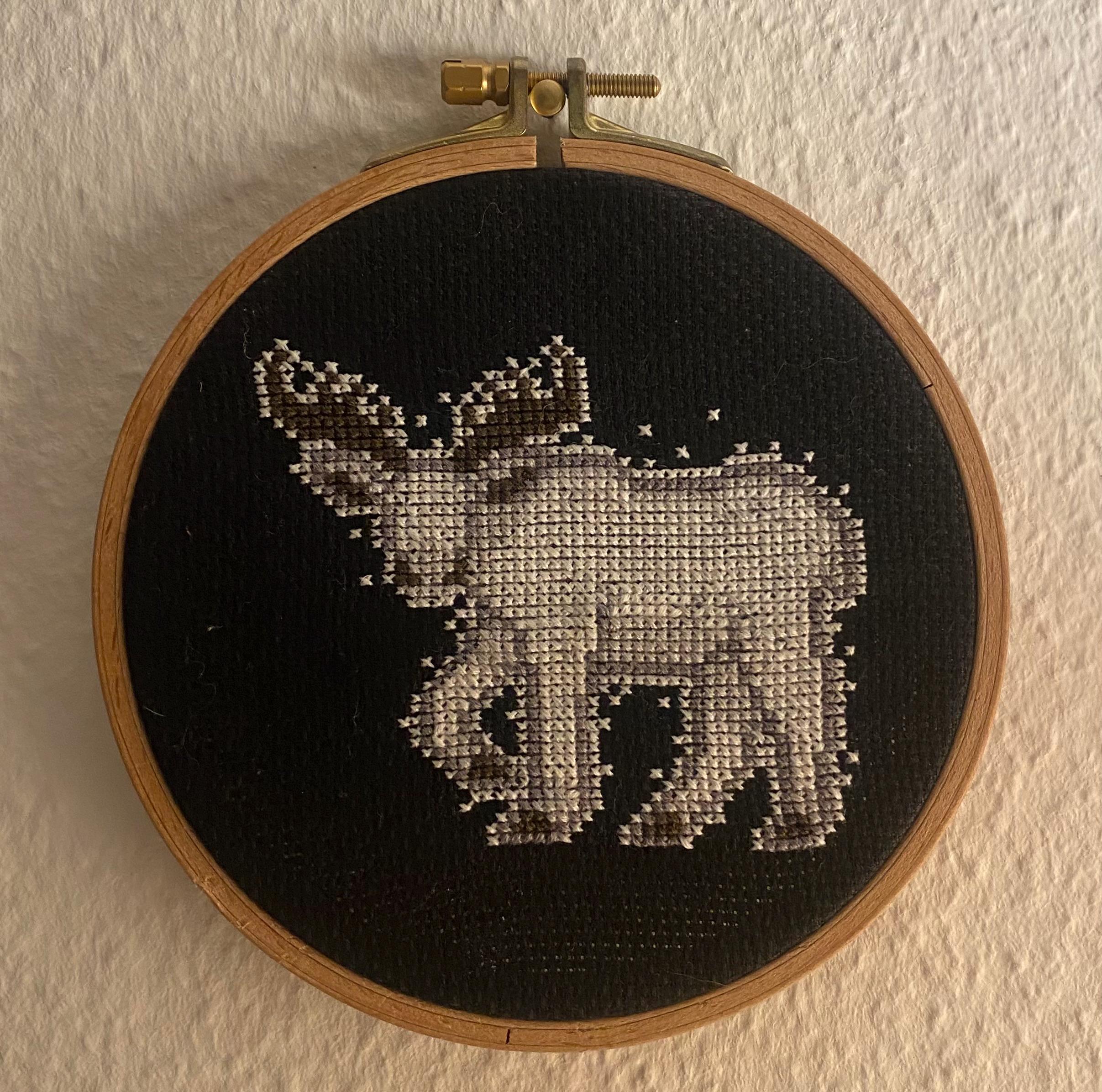 Modèle point de croix élan pixel art