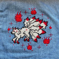 Modèle point de croix kitsune pixel art