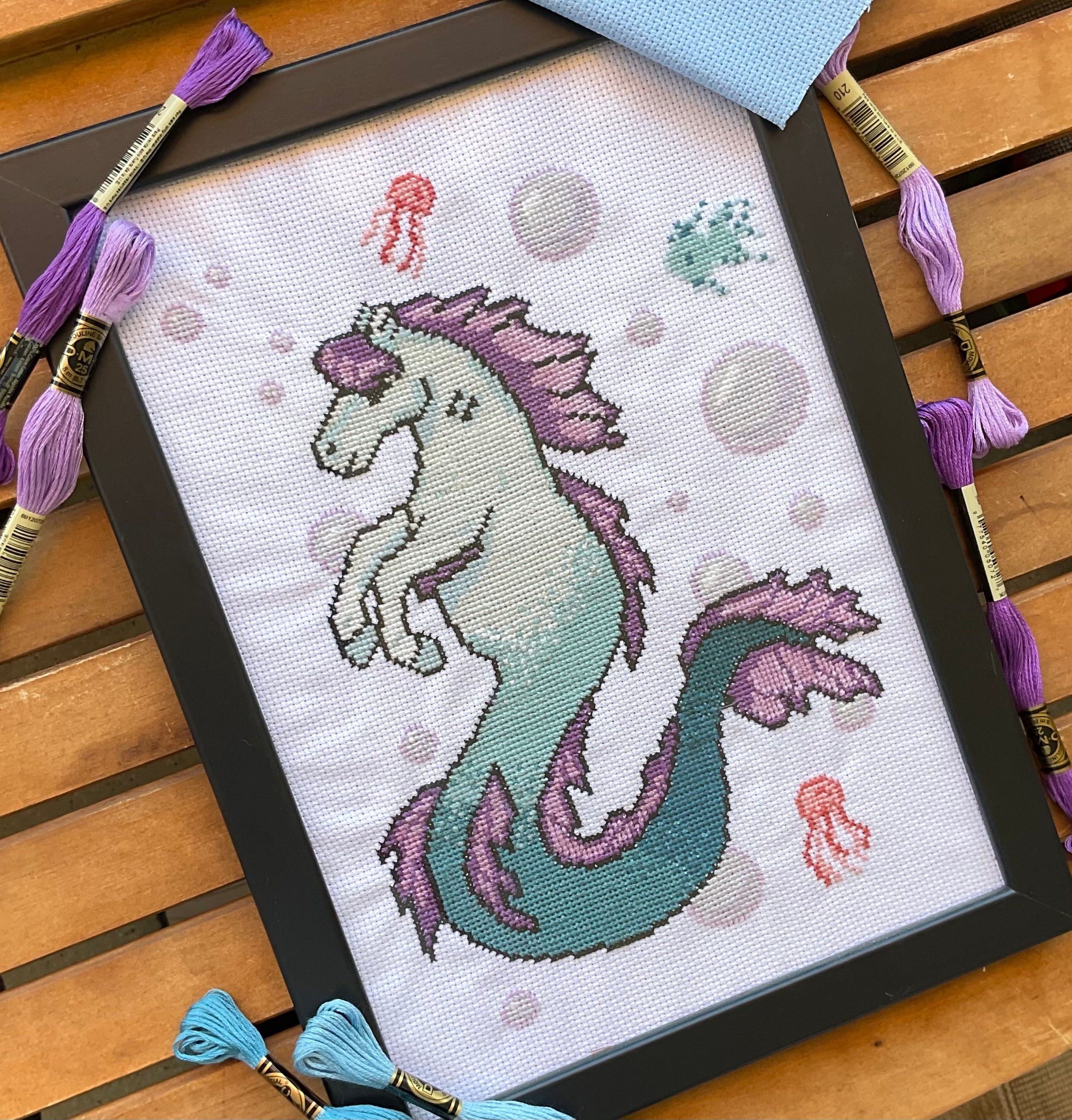Modèle point de croix kelpie pixel art