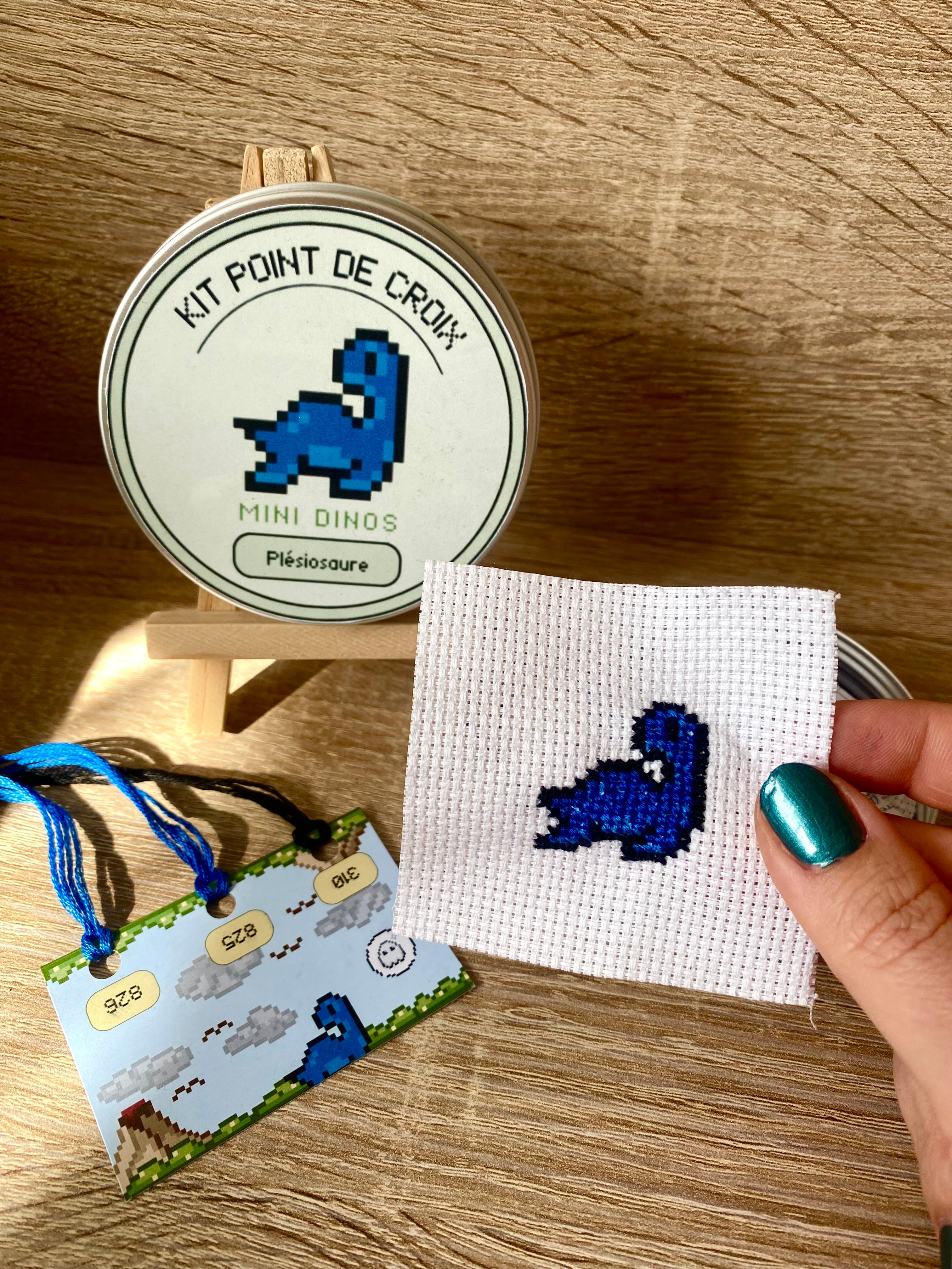 Mini Dinosaures - Kit point de croix