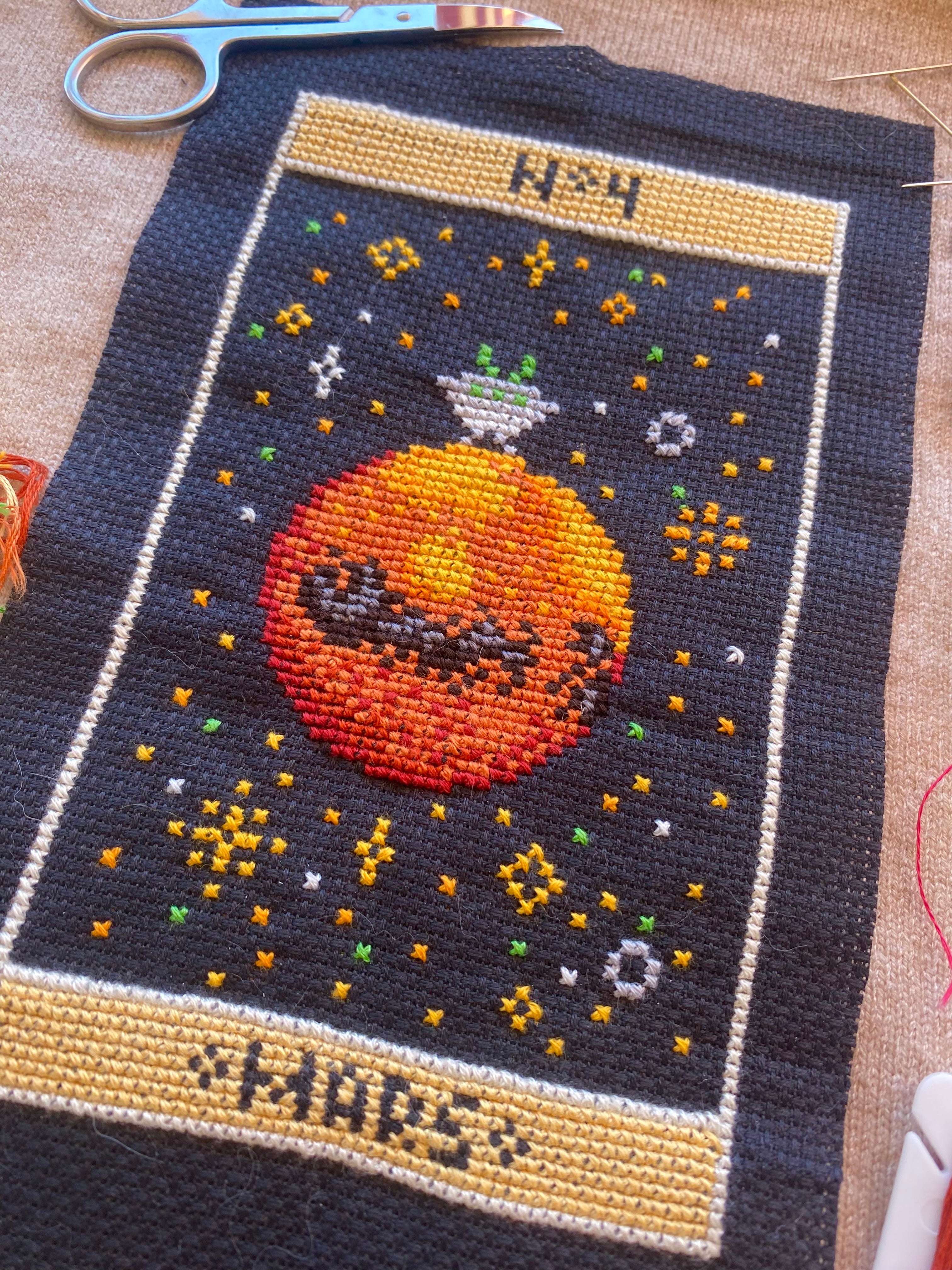 Space Tarot No. 19 - The Sun - Cross Stitch Pattern PDF