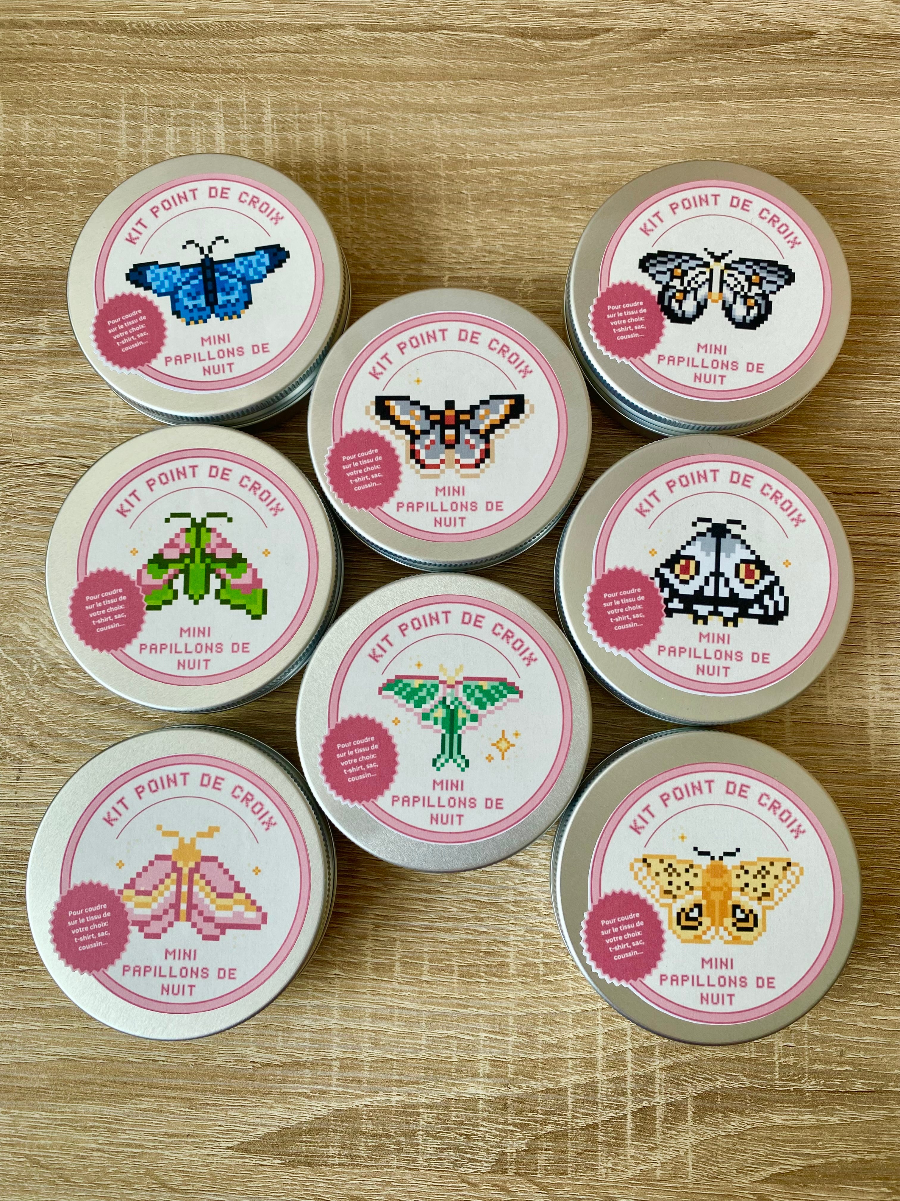 Kit point de croix papillons de nuit