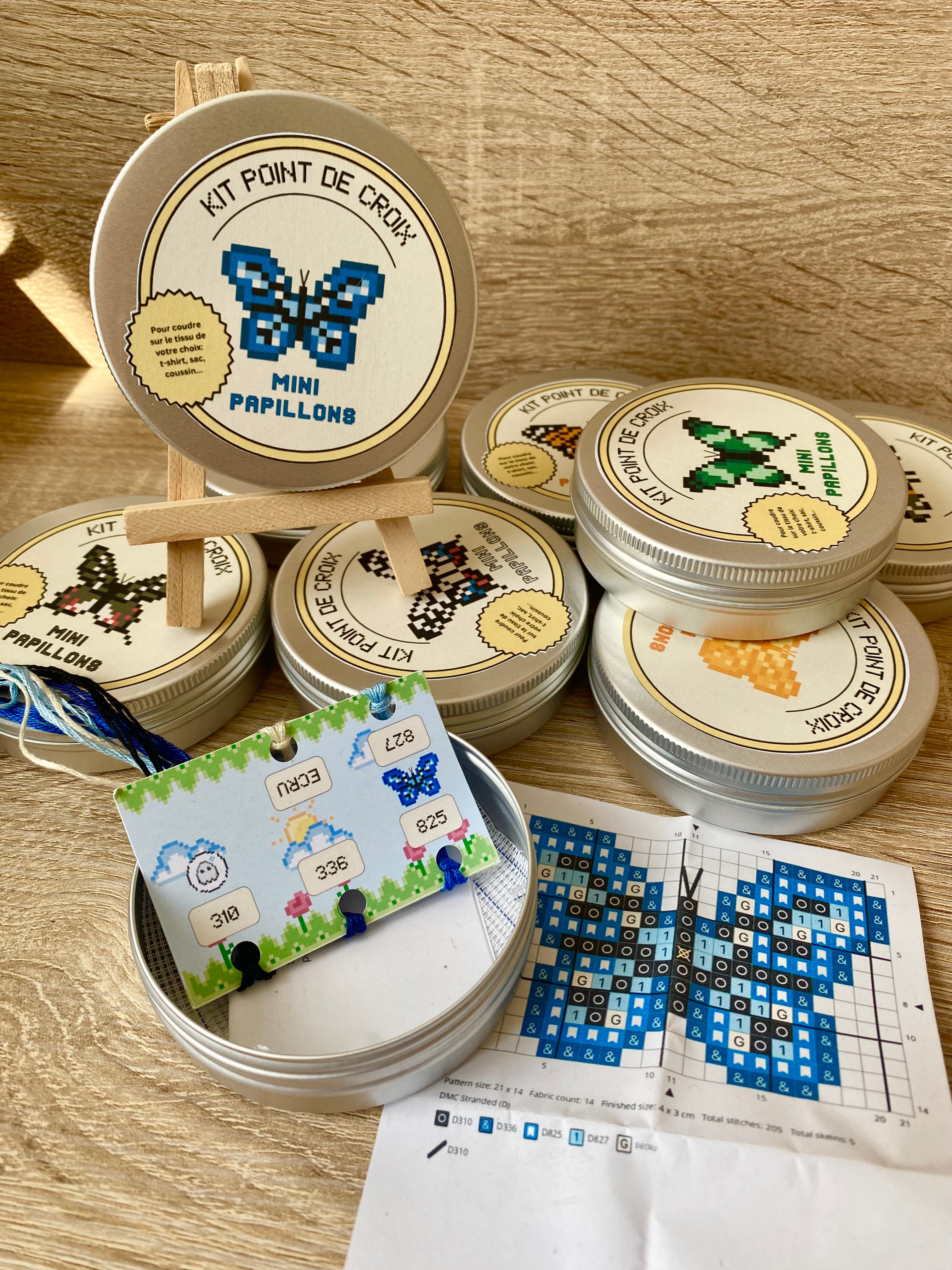 Kit point de croix papillons