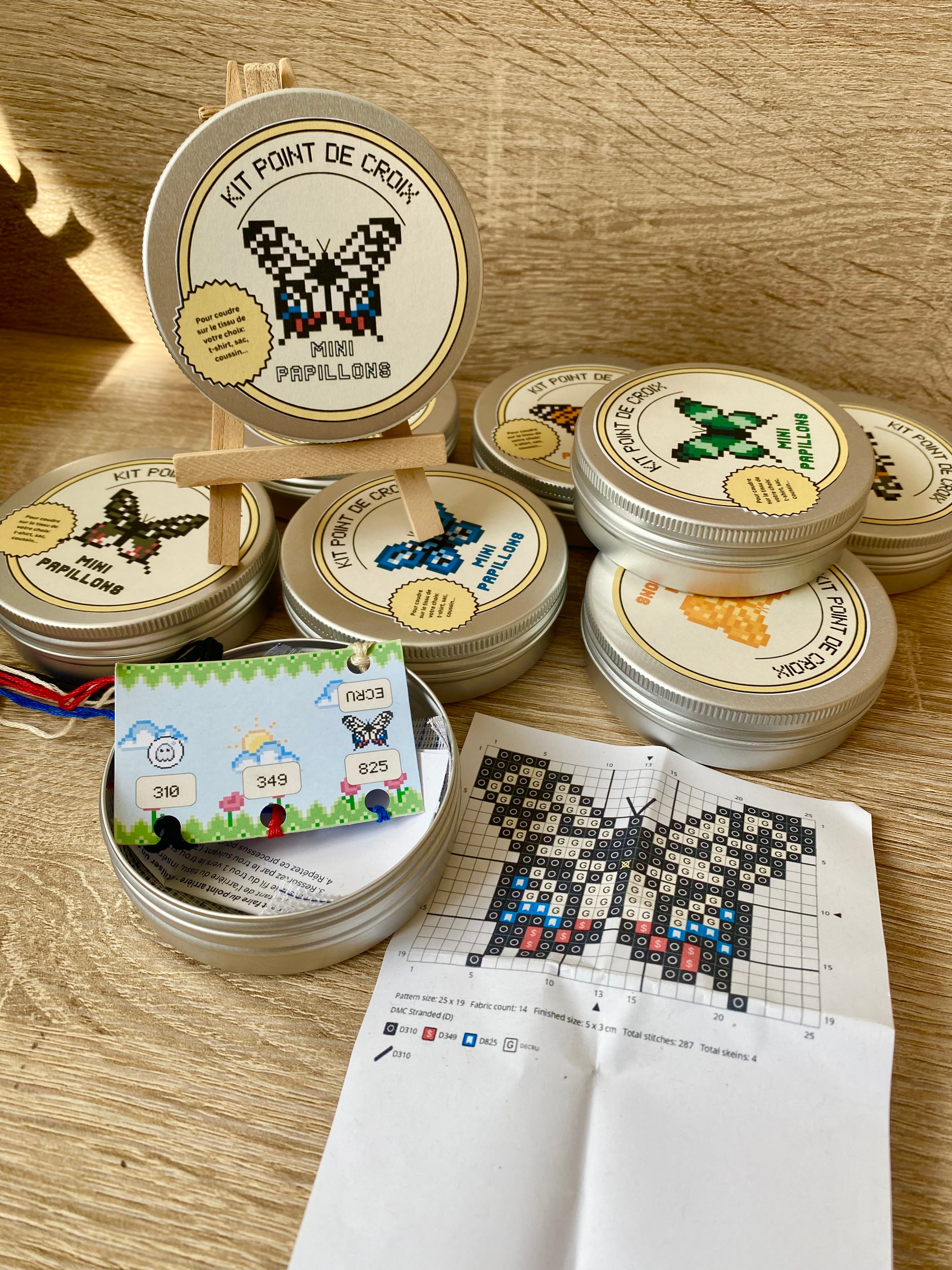 Kit point de croix papillons