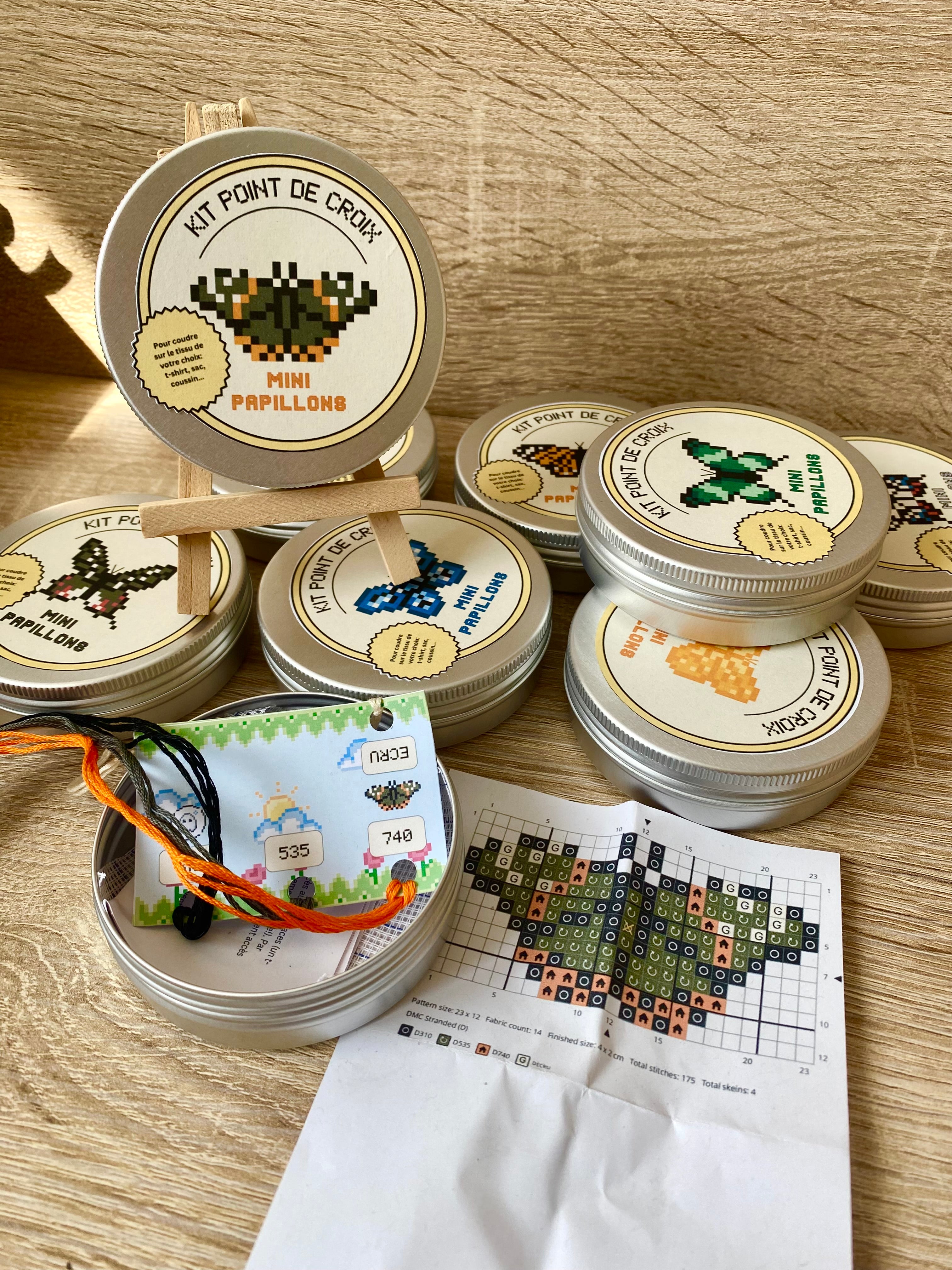 Kit point de croix papillons