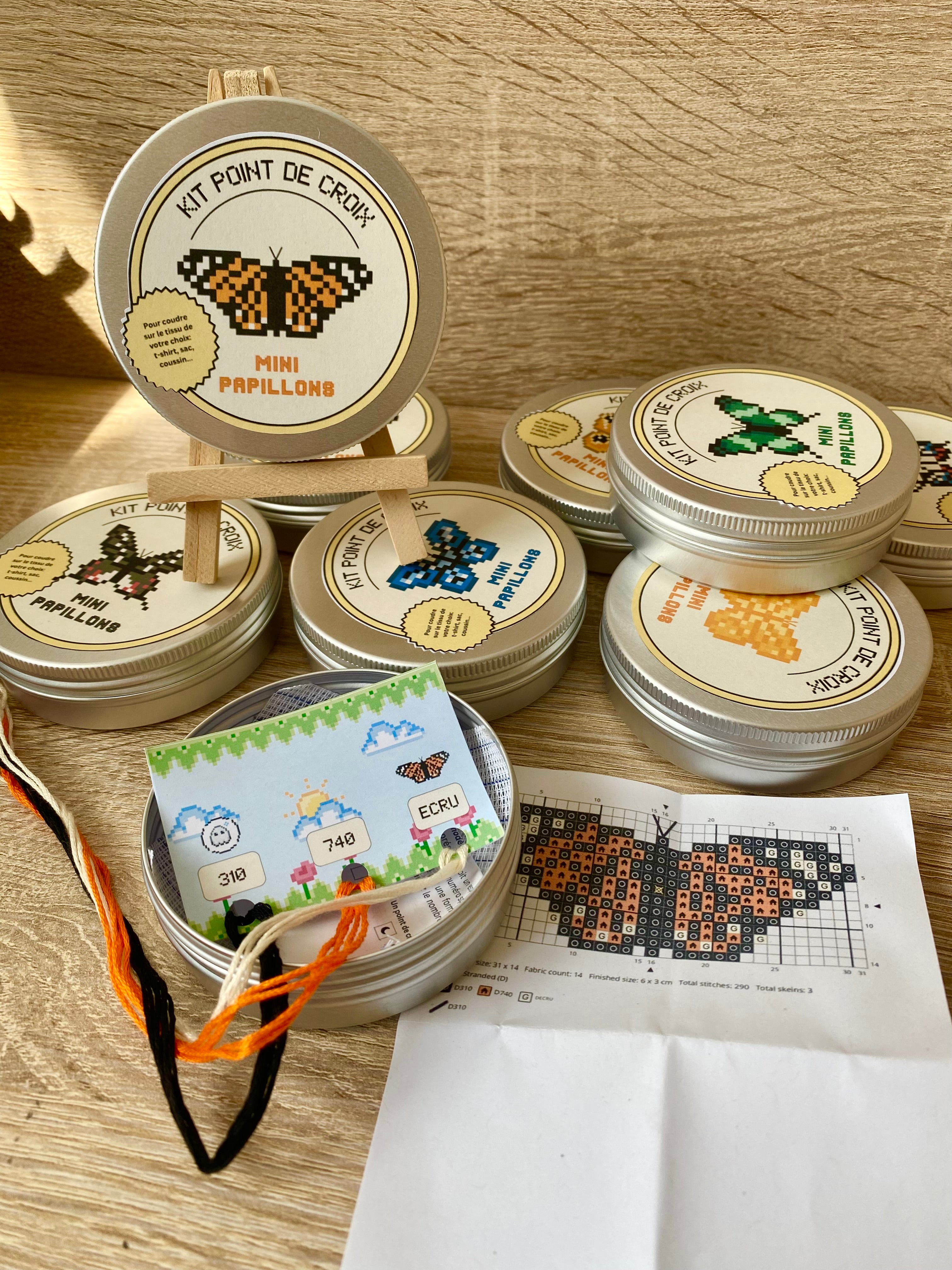 Kit point de croix papillons