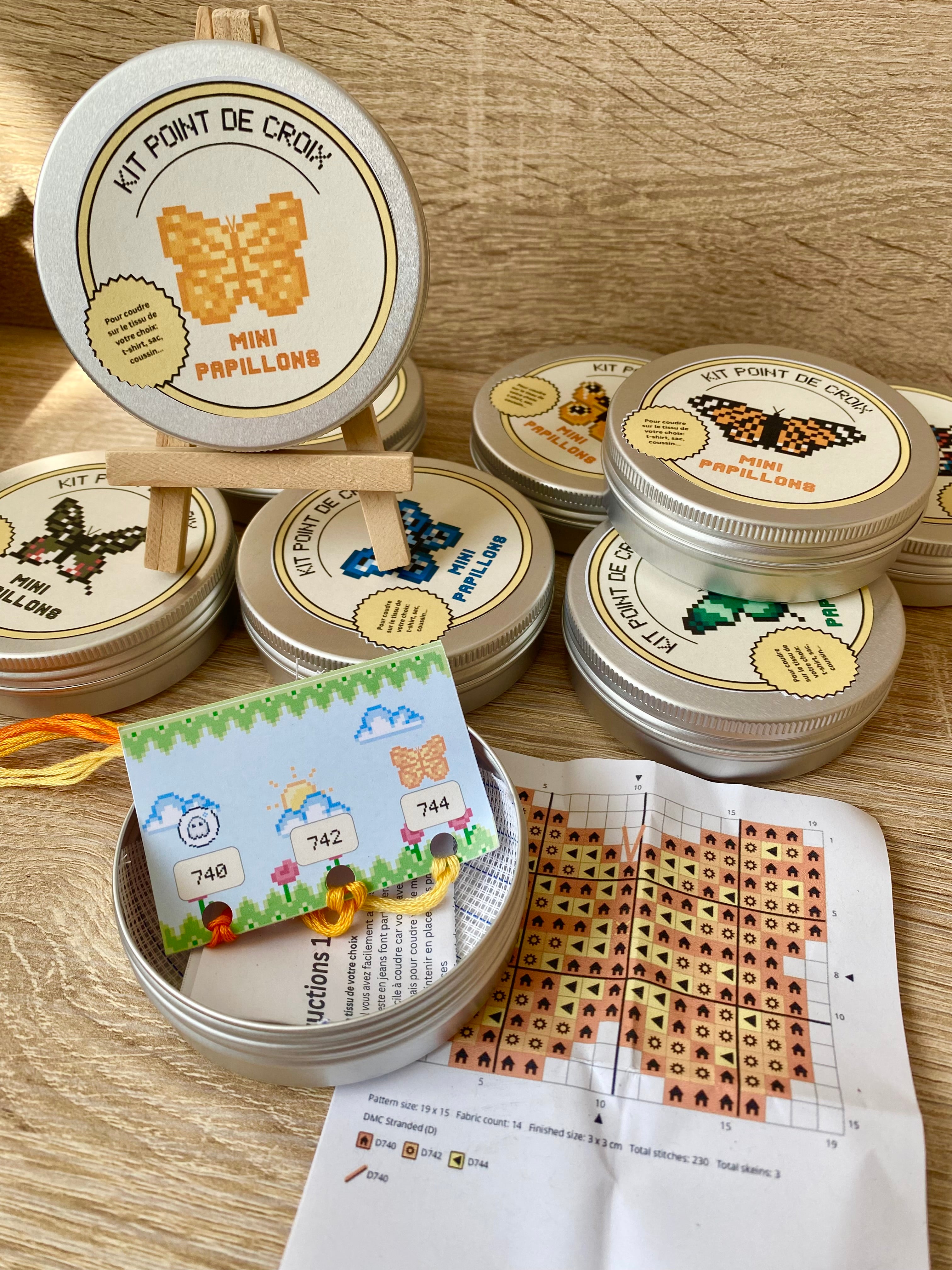 Kit point de croix papillons