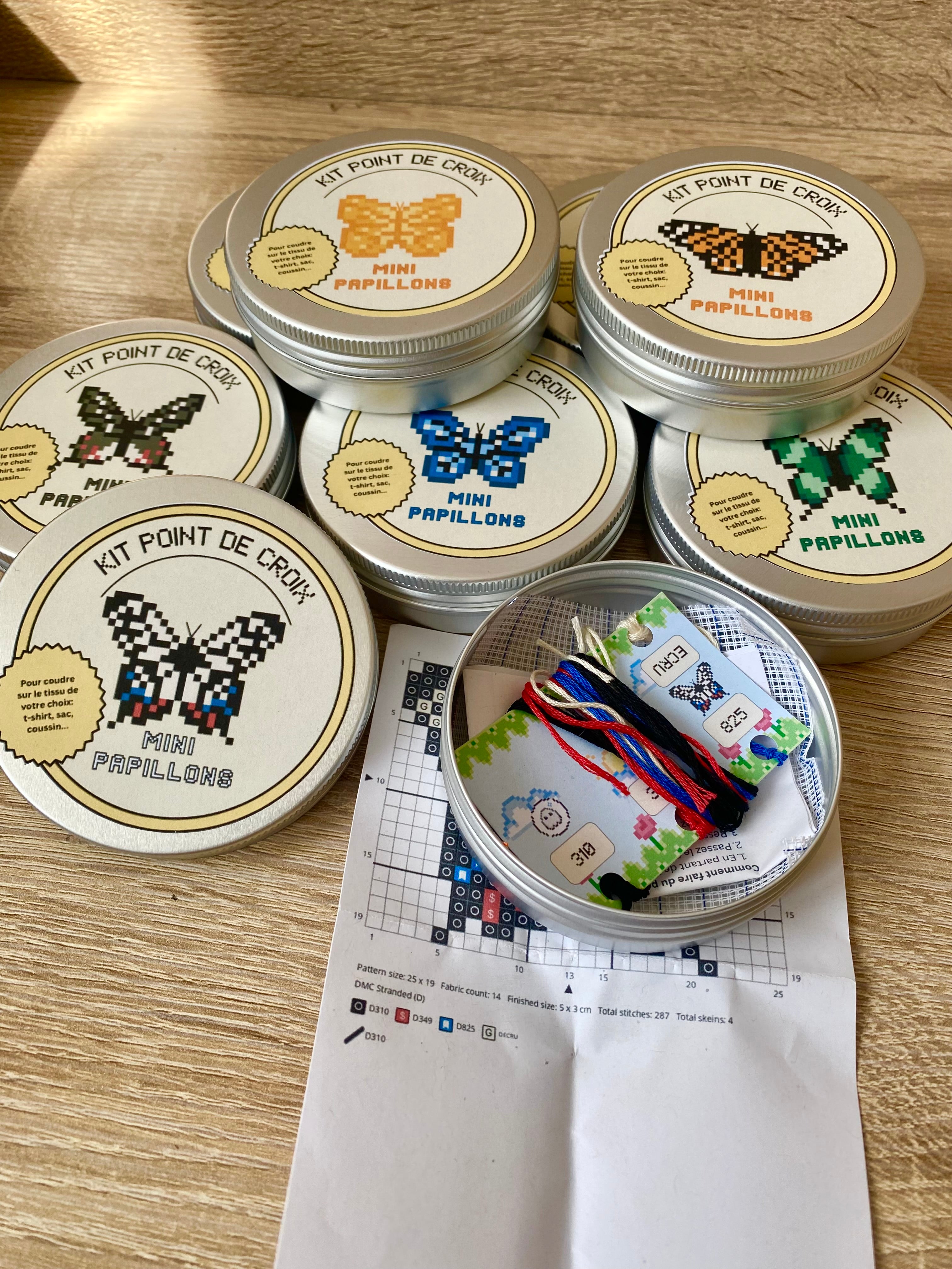 Kit point de croix papillons