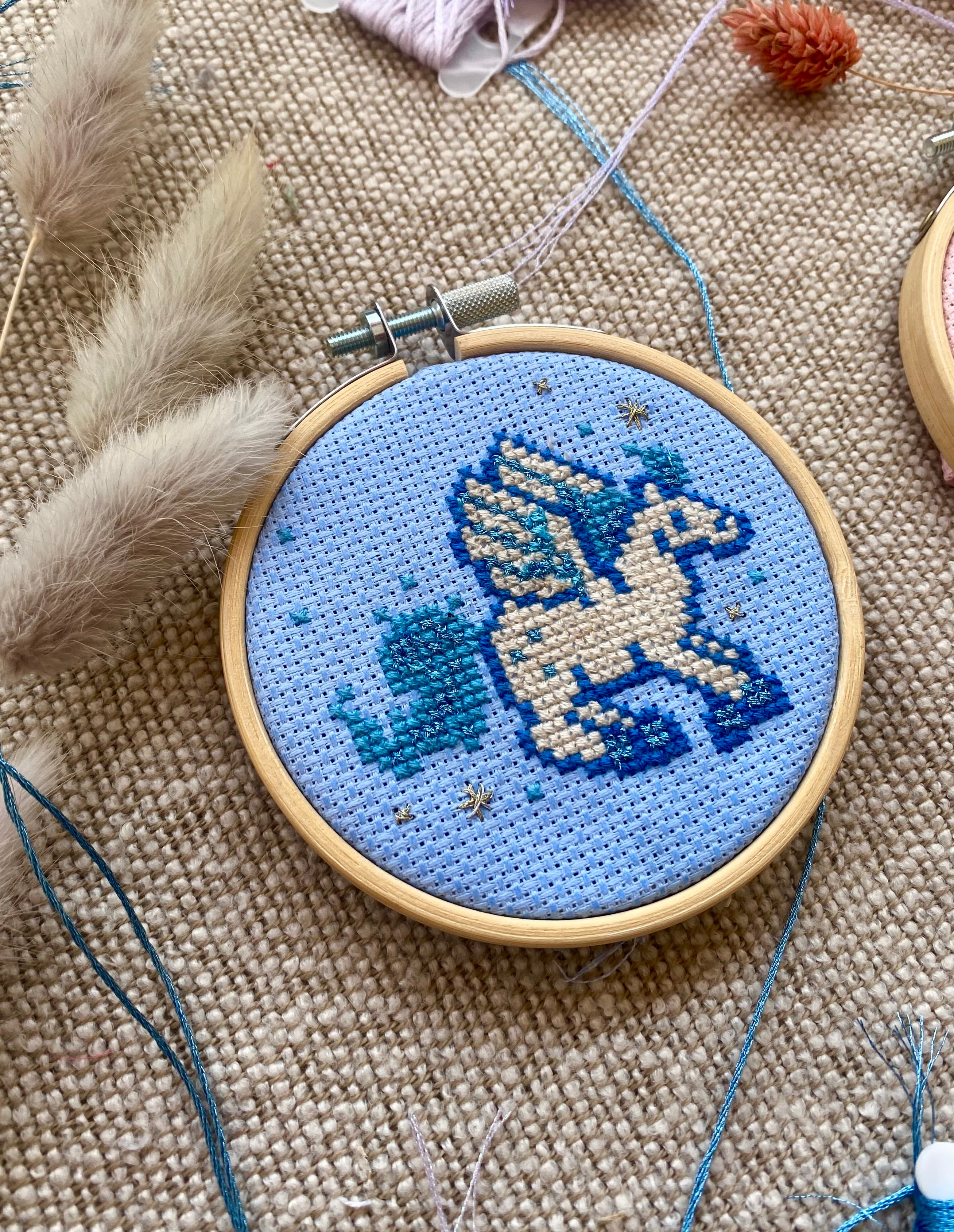 Licorne et Pégase - Modèle de point de croix