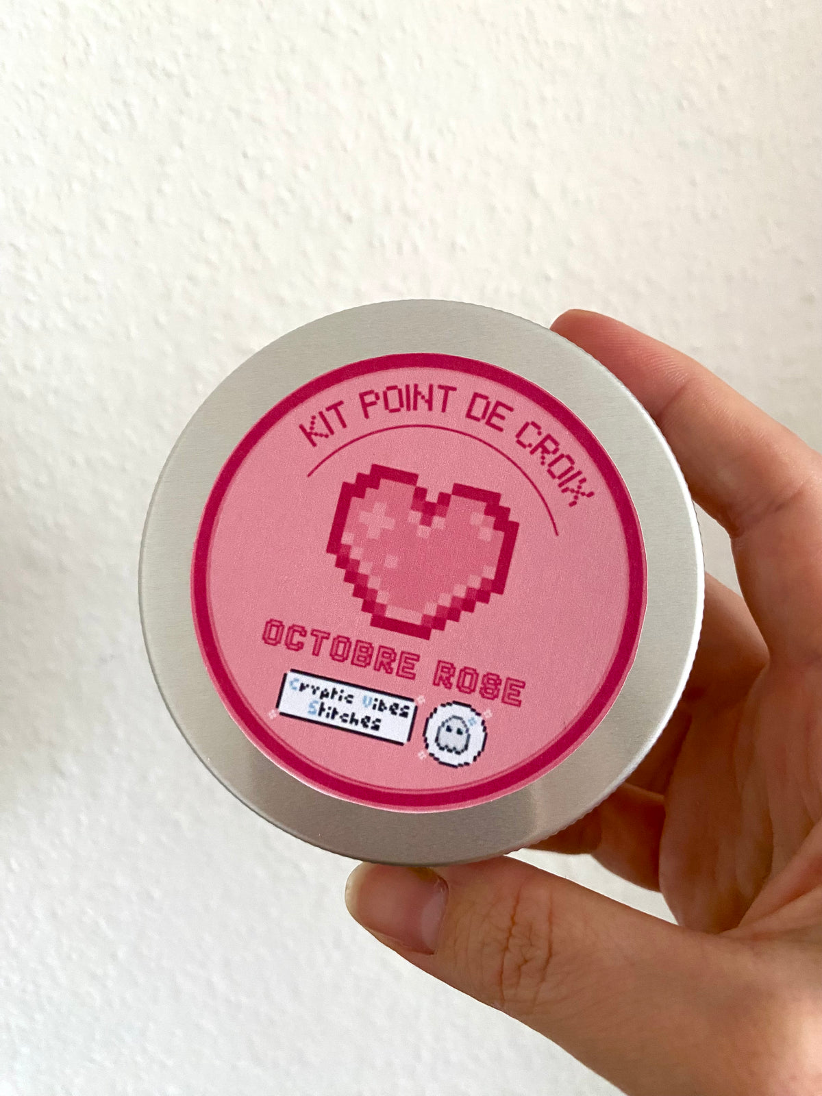 🩷 Small heart cross-stitch kit 🩷 Pink October limited edition