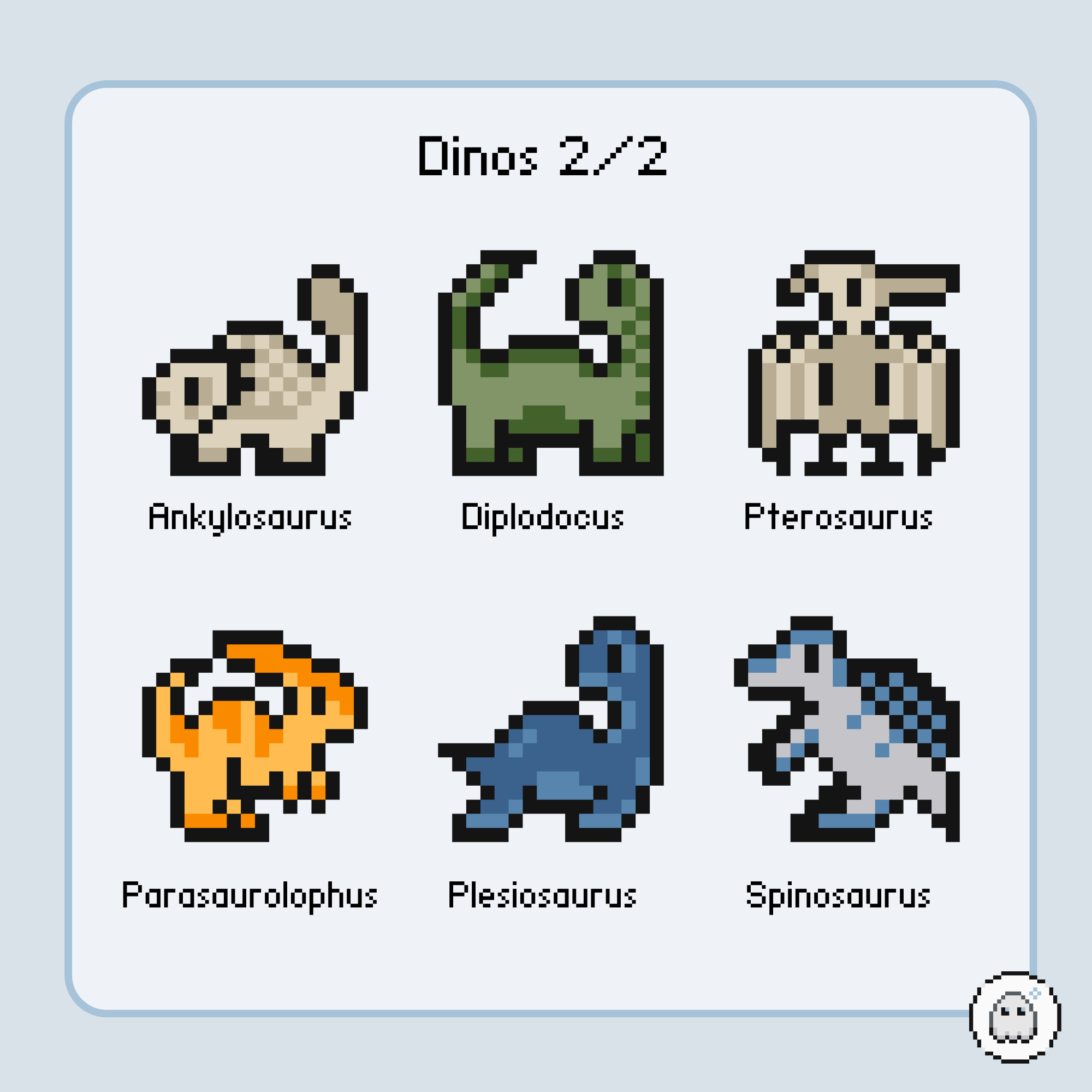 Mini Dinosaures - Kit point de croix