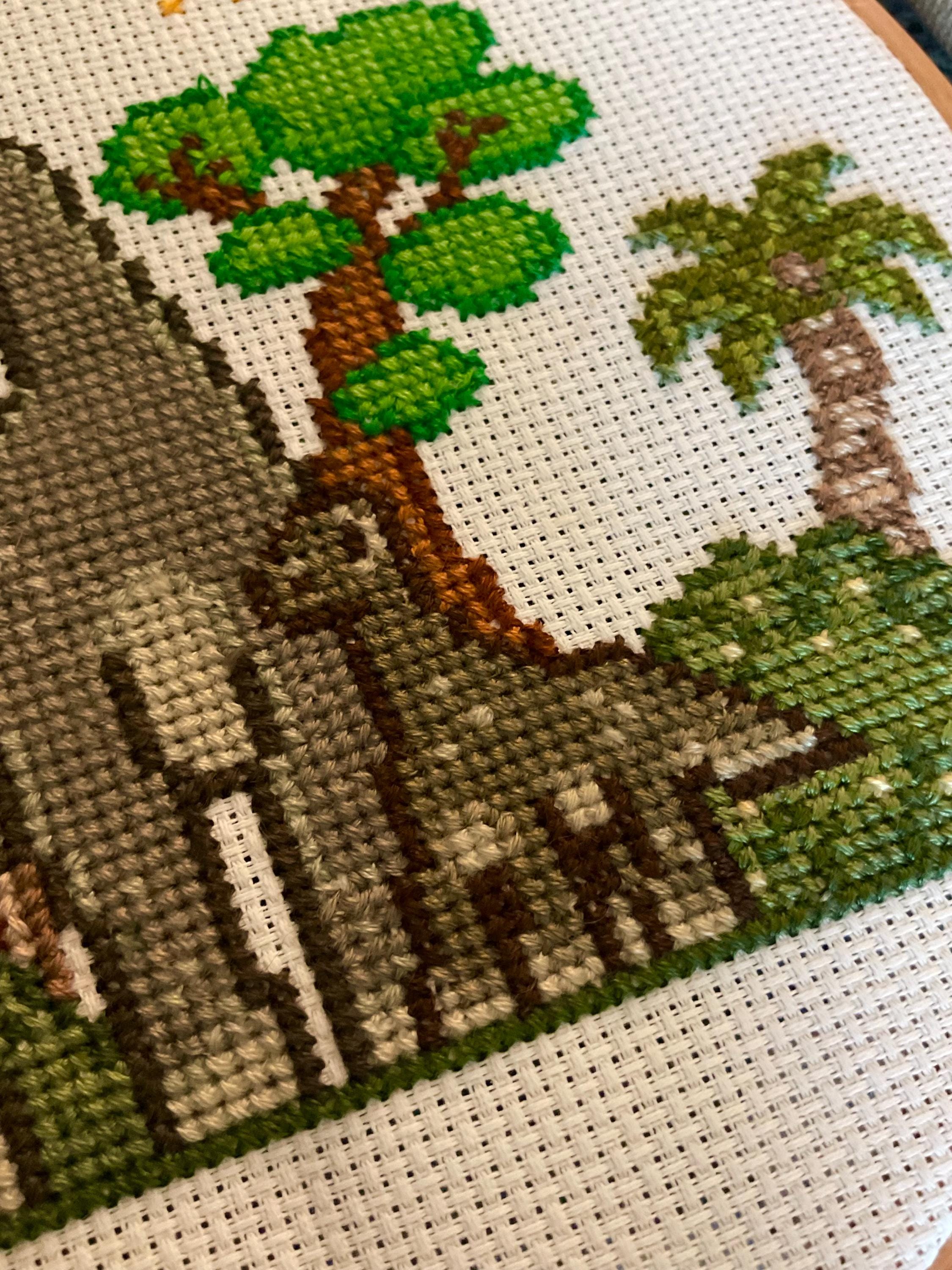 Modèle point de croix brachiosaure bébé