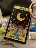 Modèle point de croix lune tarot espace pixel art