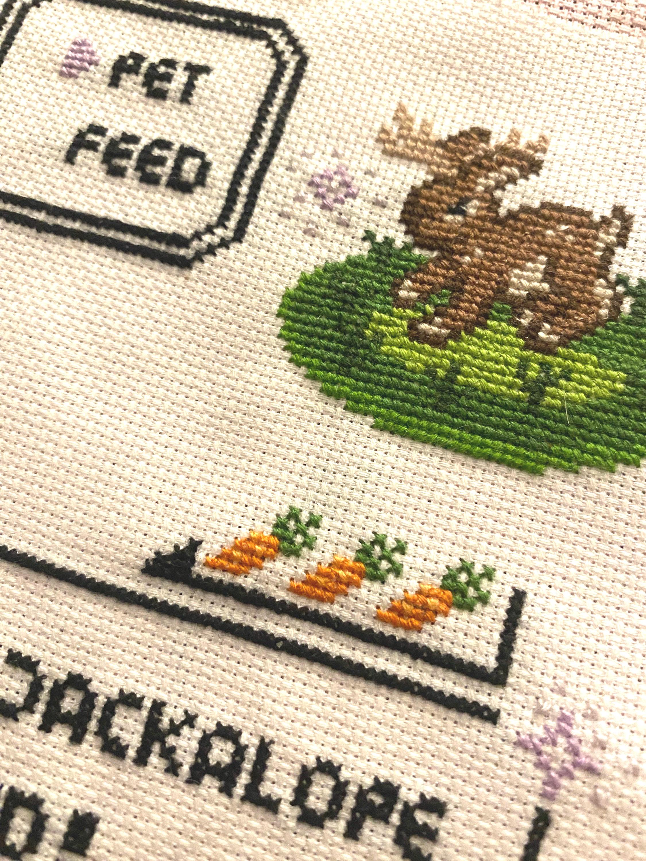 Modèle point de croix jackalope 